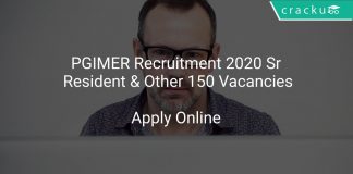 PGIMER Recruitment 2020 Sr Resident & Other 150 Vacancies