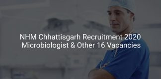 NHM Chhattisgarh Recruitment 2020