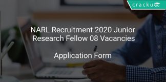 NARL Recruitment 2020 Junior Research Fellow 08 Vacancies