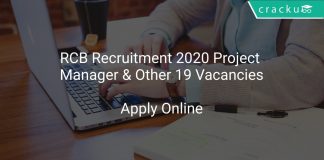 RCB Recruitment 2020 Project Manager & Other 19 Vacancies