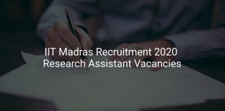 IIT Madras Recruitment 2020