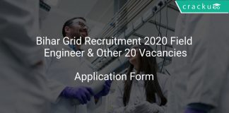 Bihar Grid Recruitment 2020 Field Engineer & Other 20 Vacancies