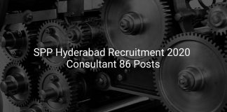 SPP Hyderabad Recruitment 2020