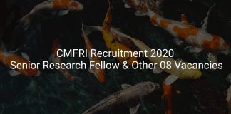 CMFRI Recruitment 2020