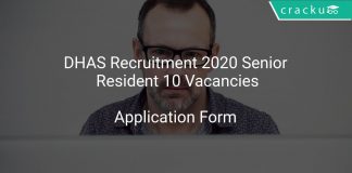 DHAS Recruitment 2020 Senior Resident 10 Vacancies