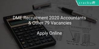 DME Recruitment 2020 Accountants & Other 79 Vacancies