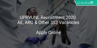 UPRVUNL Recruitment 2020 AE, ARO & Other 353 Vacancies