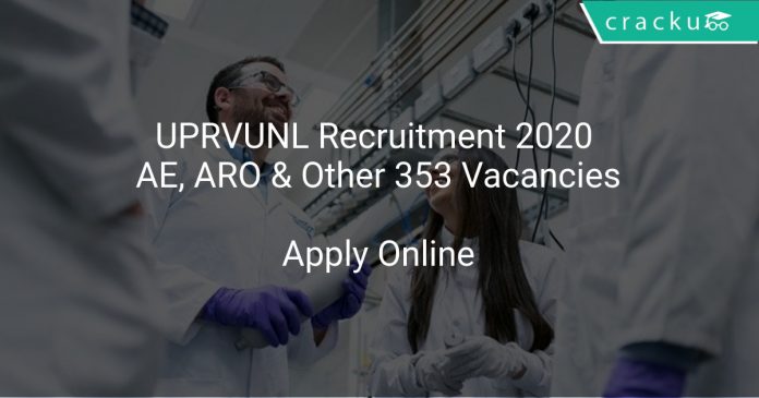 UPRVUNL Recruitment 2020 AE, ARO & Other 353 Vacancies