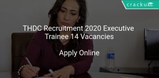 THDC Recruitment 2020 Executive Trainee 14 Vacancies