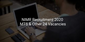 NIMR Recruitment 2020