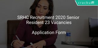 SRHC Recruitment 2020 Senior Resident 23 Vacancies