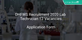 DHFWS Recruitment 2020 Lab Technician 12 Vacancies