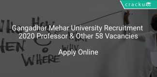 Gangadhar Mehar University Recruitment 2020 Professor & Other 58 Vacancies