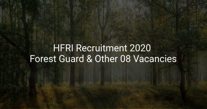 HFRI Recruitment 2020