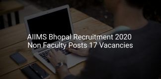 AIIMS Bhopal Recruitment 2020