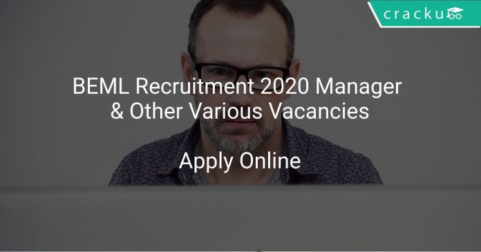 BEML Recruitment 2020 Manager & Other Various Vacancies