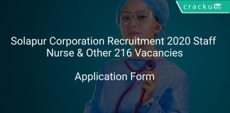 Solapur Corporation Recruitment 2020 Staff Nurse & Other 216 Vacancies