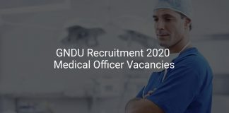 GNDU Recruitment 2020