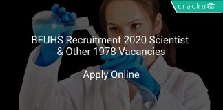 BFUHS Recruitment 2020 Scientist & Other 1978 Vacancies