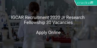 IGCAR Recruitment 2020 Jr Research Fellowship 30 Vacancies