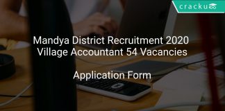 Mandya District Recruitment 2020 Village Accountant 54 Vacancies