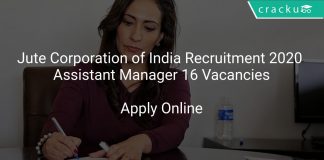 Jute Corporation of India Recruitment 2020 Assistant Manager 16 Vacancies