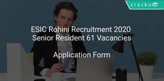 ESIC Rohini Recruitment 2020 Senior Resident 61 Vacancies