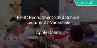 RPSC Recruitment 2020 School Lecturer 22 Vacancies