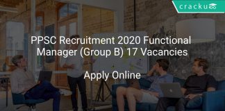 PPSC Recruitment 2020 Functional Manager (Group B) 17 Vacancies