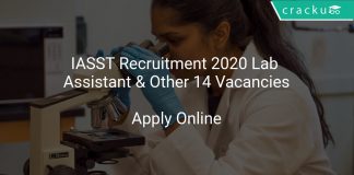 IASST Recruitment 2020 Lab Assistant & Other 14 Vacancies