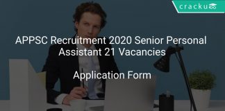 APPSC Recruitment 2020 Senior Personal Assistant 21 Vacancies