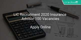 LIC Recruitment 2020 Insurance Advisor 100 Vacancies