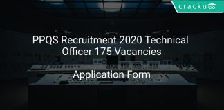 PPQS Recruitment 2020 Technical Officer 175 Vacancies
