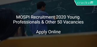 MOSPI Recruitment 2020 Young Professionals & Other 50 Vacancies