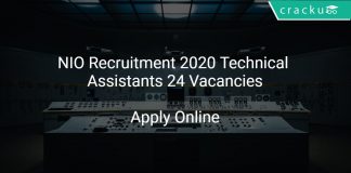 NIO Recruitment 2020 Technical Assistants 24 Vacancies