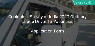 Geological Survey of India 2020 Ordinary Grade Driver 13 Vacancies