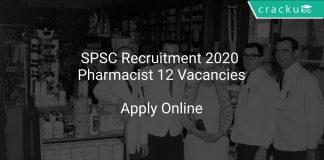 SPSC Recruitment 2020 Pharmacist 12 Vacancies