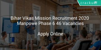 Bihar Vikas Mission Recruitment 2020 Manpower Phase 6 46 Vacancies