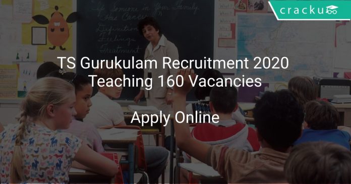 TS Gurukulam Recruitment 2020 Teaching 160 Vacancies