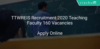 TTWREIS Recruitment 2020 Teaching Faculty 160 Vacancies