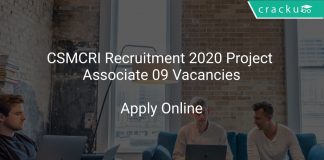 CSMCRI Recruitment 2020 Project Associate 09 Vacancies