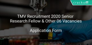 TMV Recruitment 2020 Senior Research Fellow & Other 06 Vacancies