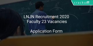 LNJN Recruitment 2020 Faculty 23 Vacancies