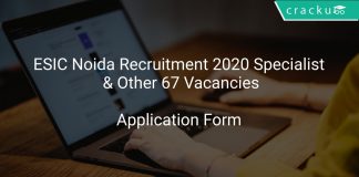 ESIC Noida Recruitment 2020 Specialist & Other 67 Vacancies