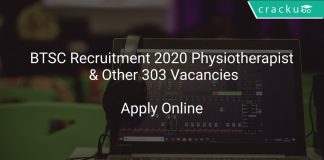 BTSC Recruitment 2020 Physiotherapist & Other 303 Vacancies