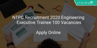 NTPC Recruitment 2020 Engineering Executive Trainee 100 Vacancies