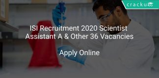 ISI Recruitment 2020 Scientist Assistant A & Other 36 Vacancies