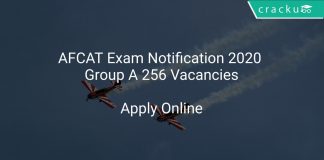 AFCAT Exam Notification 2020 Group A 256 Vacancies