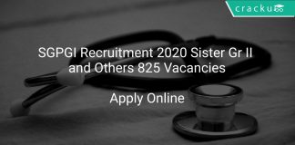 SGPGI Recruitment 2020 Sister Gr II and Others 825 Vacancies