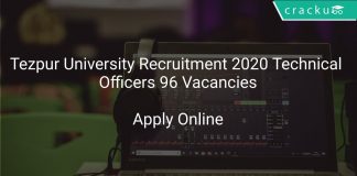 Tezpur University Recruitment 2020 Technical Officers 96 Vacancies